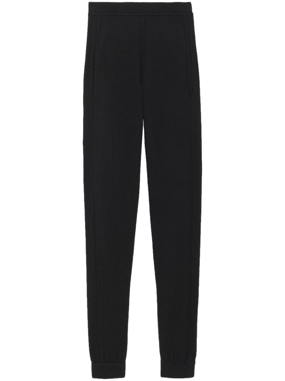 Saint Laurent Paris o1tr1nto0325 765442 High-Waisted Leggings Cashmere in Black Size 30" / US 8 / IT 44 - 1 Thumbnail