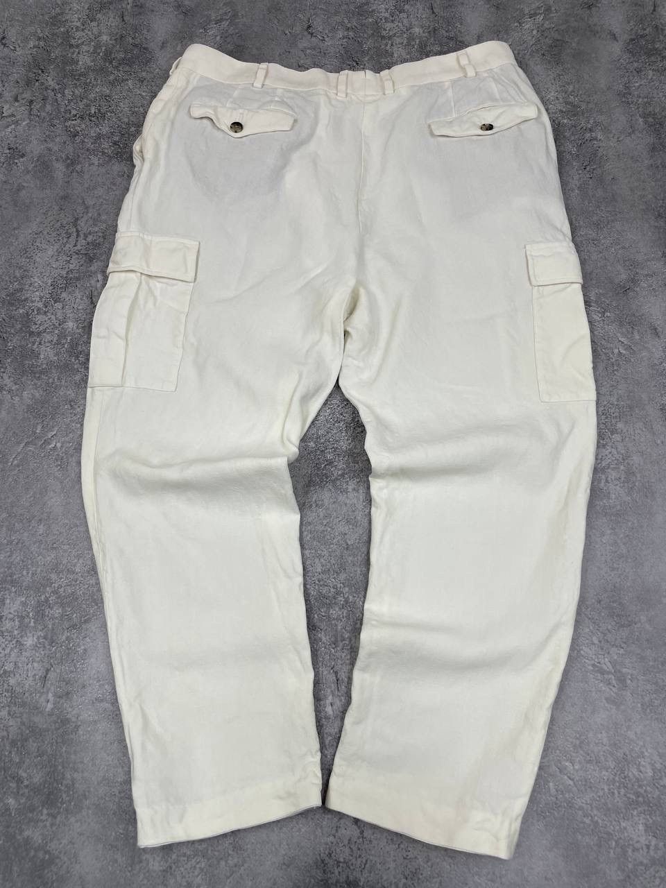 Suitsupply Suitsupply Men Pure Linen Cargo Pants Blake Flat Front White Size US 38 / EU 54 - 1 Thumbnail