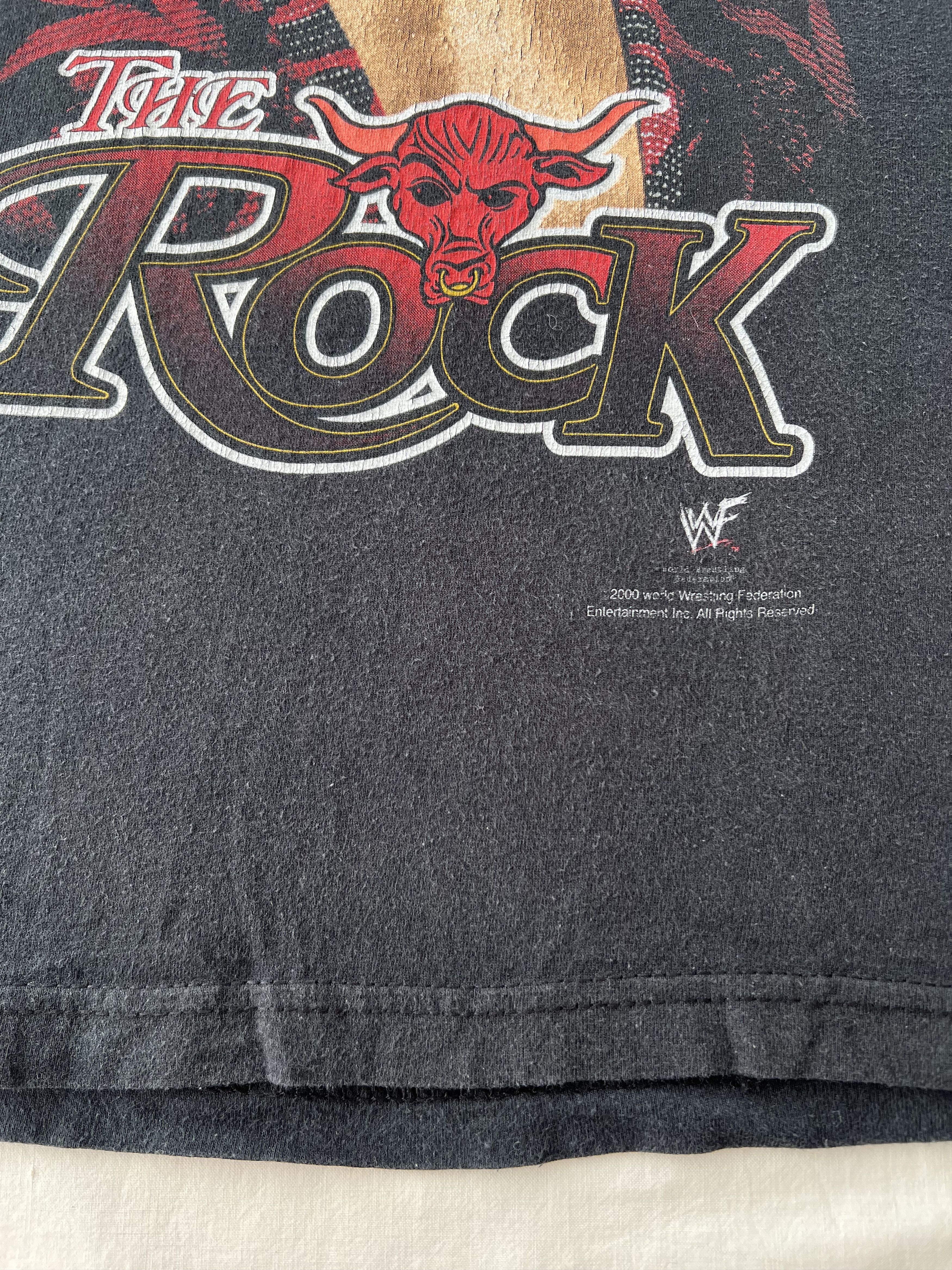 WWE Vintage 2000 The Rock Dwayne Johnson WWE Black T-shirt Size US S / EU 44-46 / 1 - 9 Thumbnail