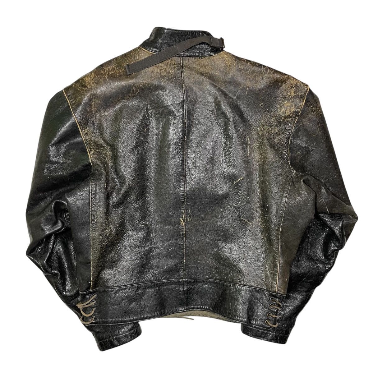 Vintage 1950s Swedish Army M/1954 Ordonnans Leather Jacket - M/L Size US M / EU 48-50 / 2 - 3 Thumbnail