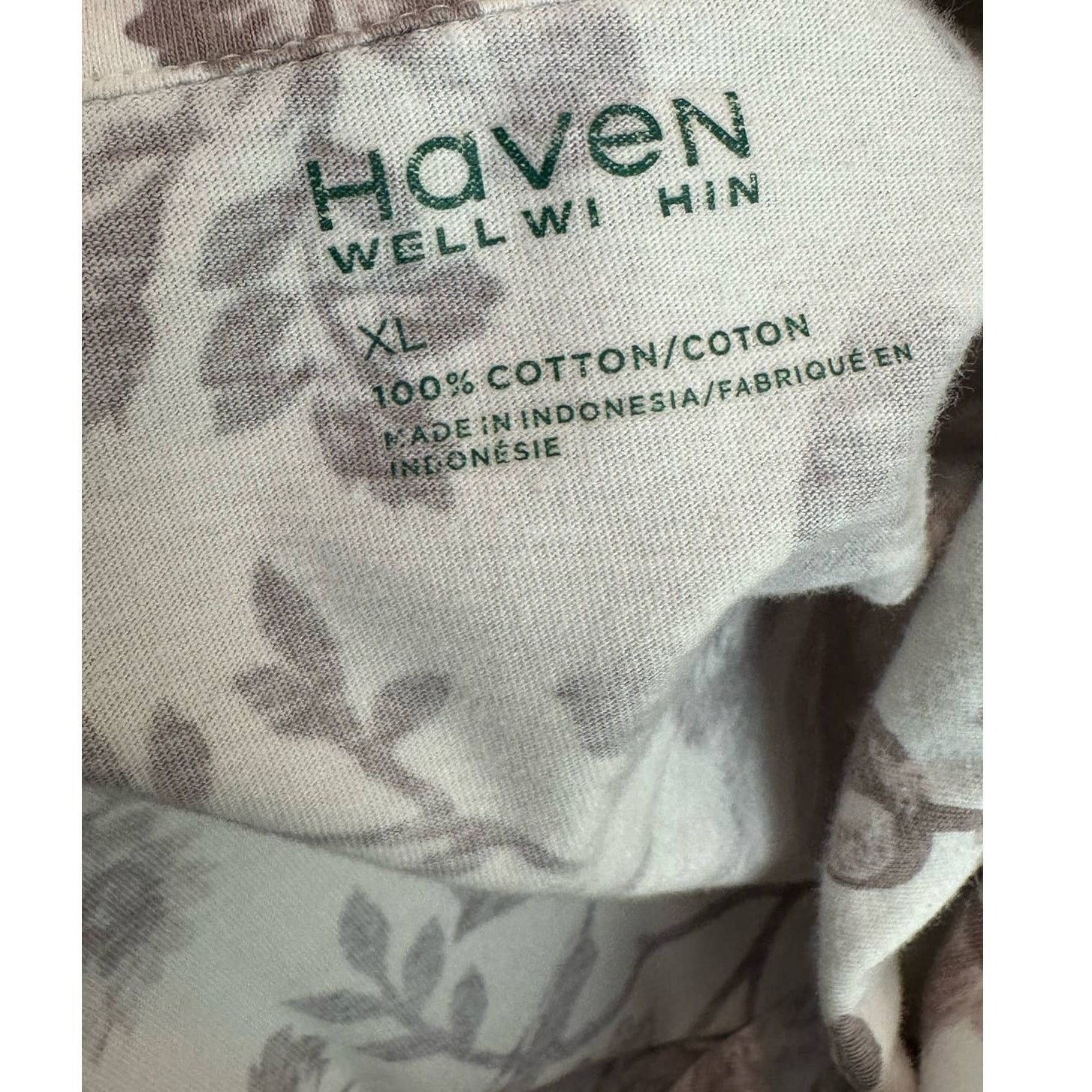 Haven Haven white brown floral long sleeves shirt dress size XL Size XL / US 12-14 / IT 48-50 - 3 Thumbnail