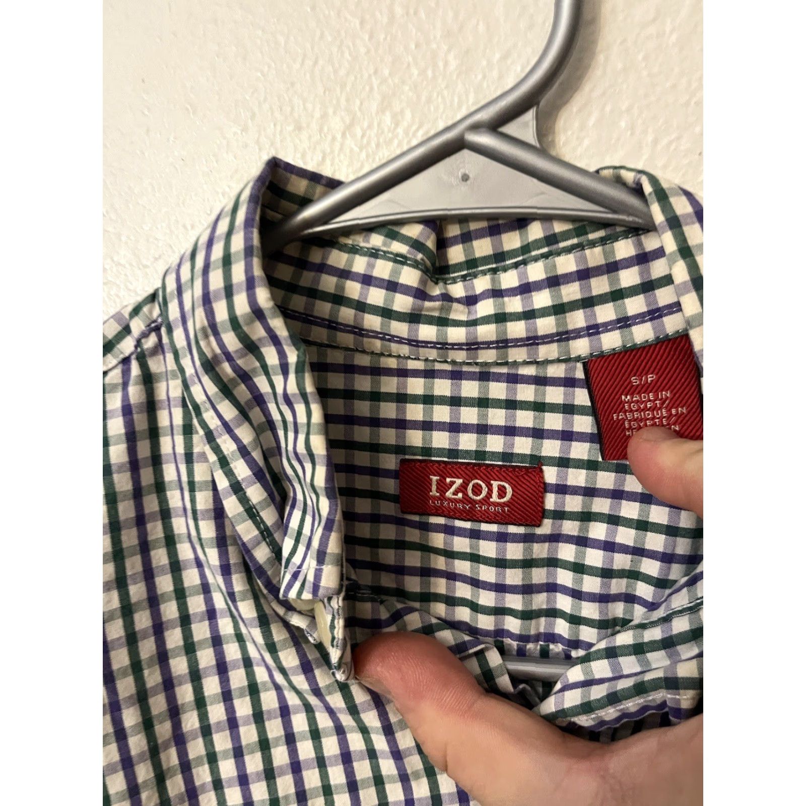Izod IZOD Shirt Long Sleeve Button-Down Gingham Polo Golf Multicolor S Mens Size US S / EU 44-46 / 1 - 2 Thumbnail