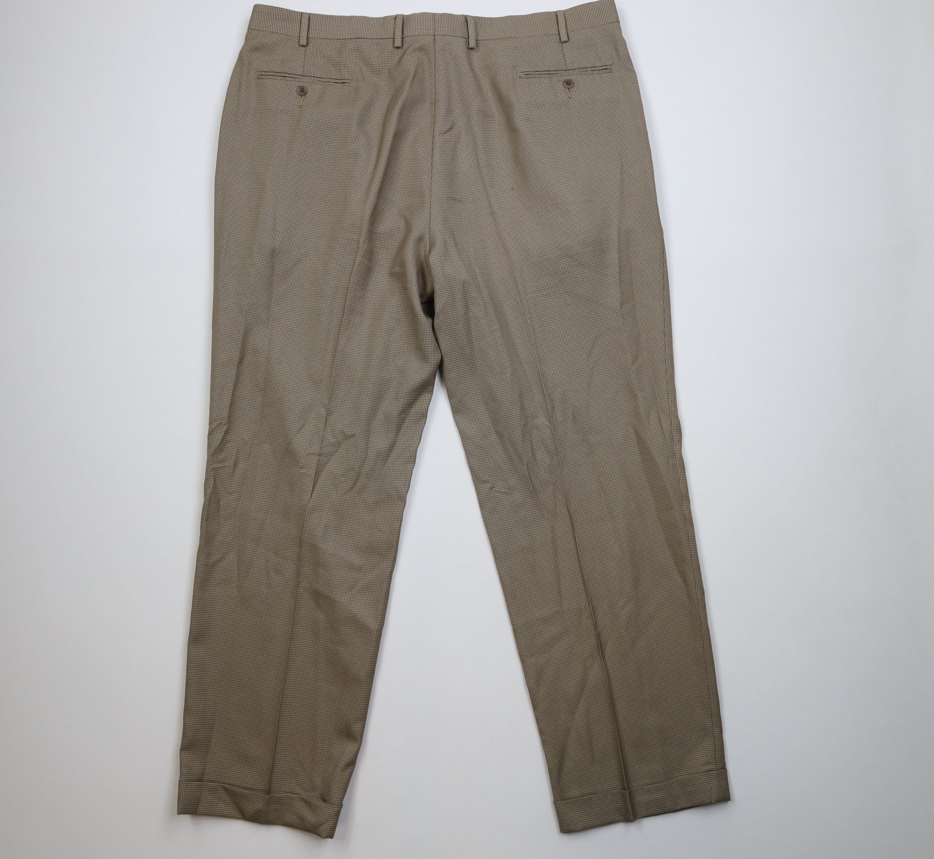 Ralph Lauren Vintage 90s Ralph Lauren Blend Houndstooth Wide Leg Pants Size US 42 / EU 58 - 9 Thumbnail