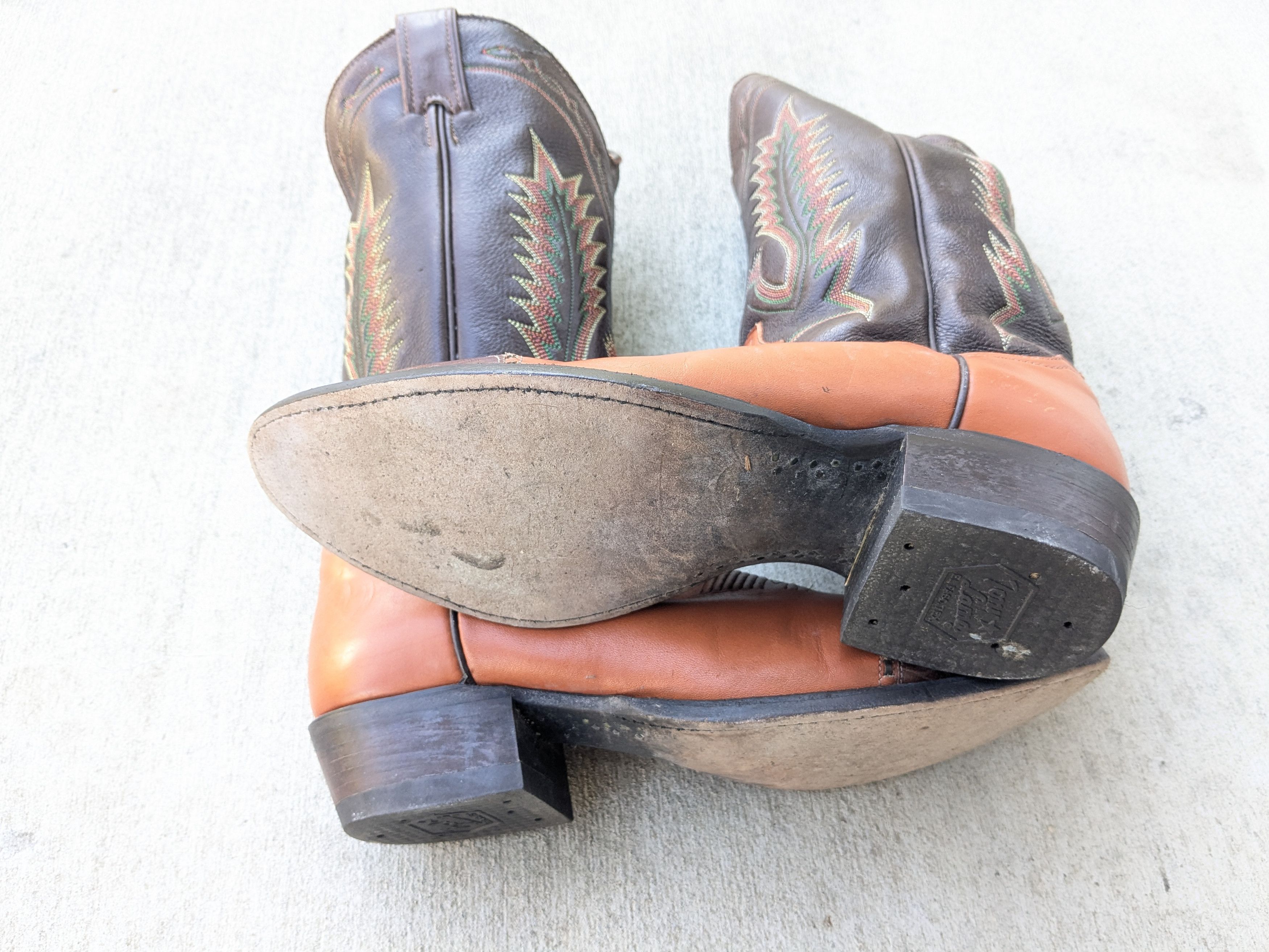 Other Tony Lama Cowboy Boots Lizard Brown 9.5 D Botas USA Size US 9.5 / EU 42-43 - 13 Thumbnail