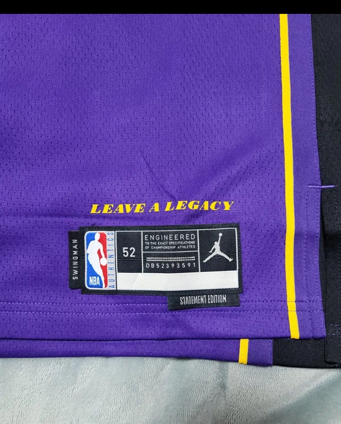 Jordan Brand × NBA New Nike Jordan Lakers Statement Jersey XL LeBron James Size US XL / EU 56 / 4 - 5 Thumbnail