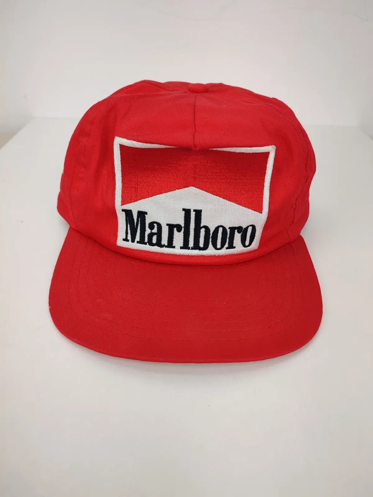 image of Red F1 Racing Ferrari Malboro Cap With Visor, Vintage 1990S, Men's