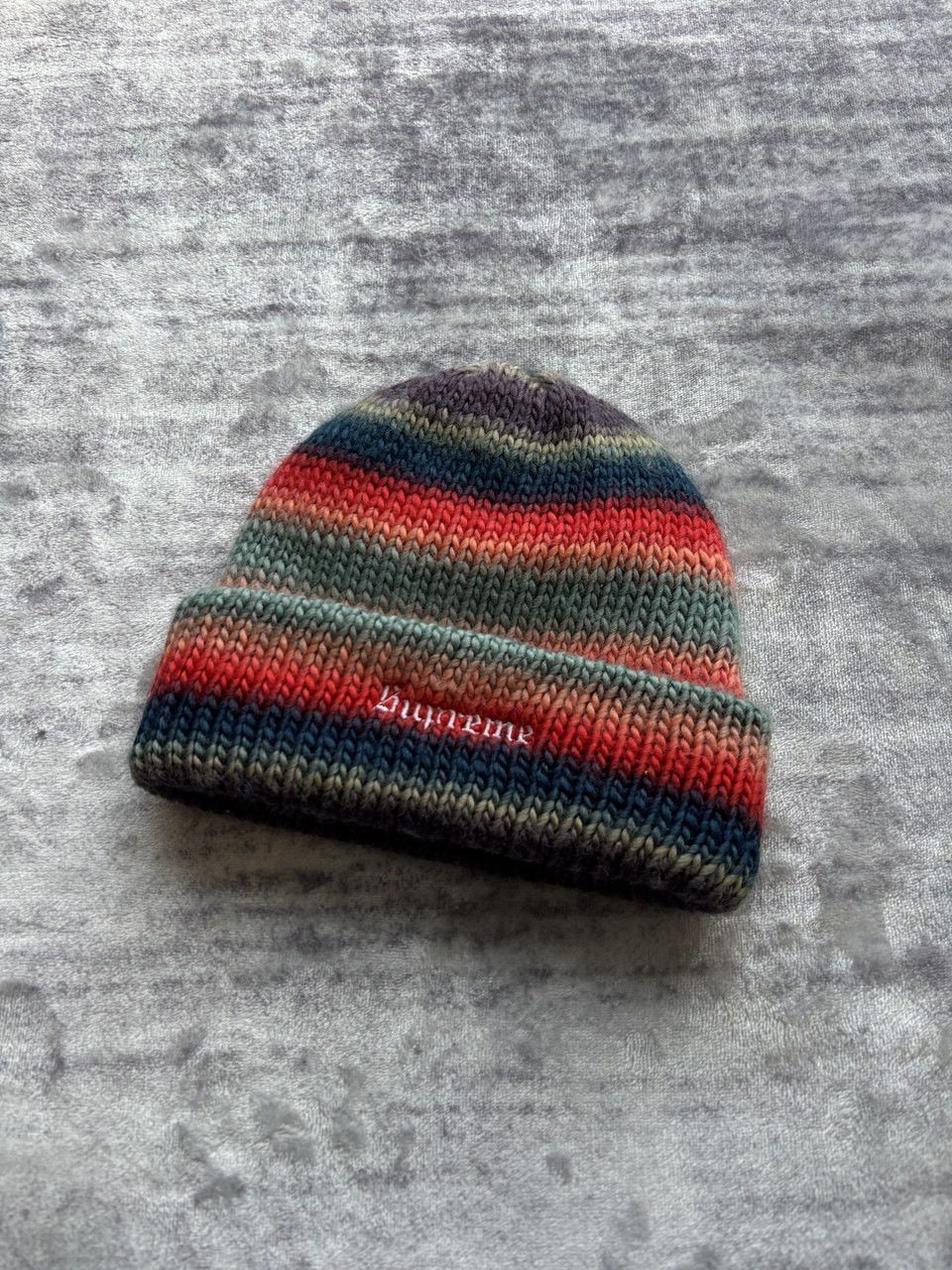 Supreme Supreme Ombré Stripe Beanie Navy Size ONE SIZE - 6 Thumbnail