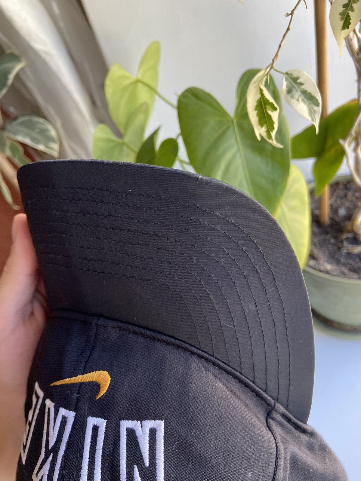 Nike × Vintage 90s Nike Central Swoosh Vintage Y2K Nylon Retro Cap Hat Size ONE SIZE - 4 Thumbnail