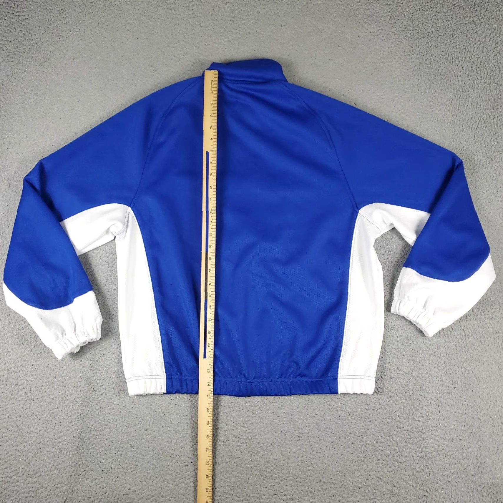 Nike Nike Jacket Mens Large Blue Full Zip Track Sleeve Long Solid Sports Baseball Football Golf Running & Jogging Walking Modern Classic American Size US L / EU 52-54 / 3 - 5 Thumbnail