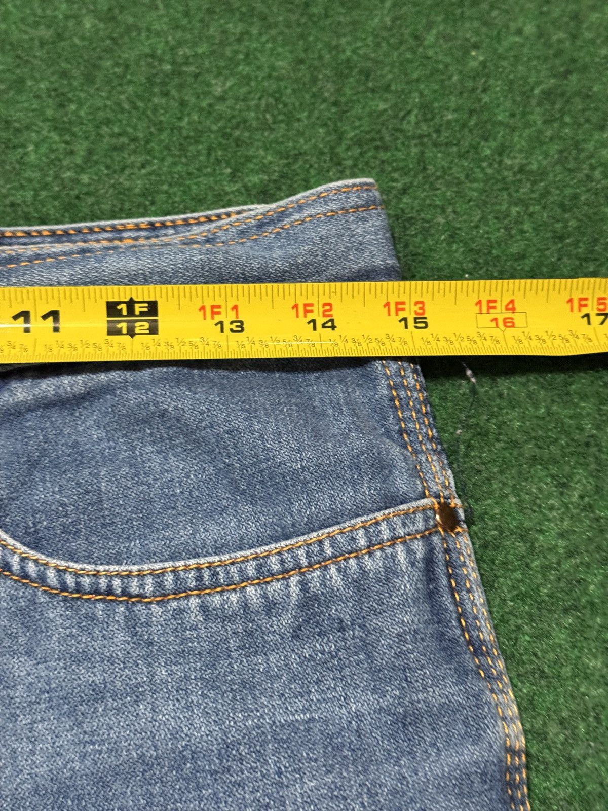 Vintage Vintage Zeppelin Jorts 30 12” Skater Grunge Denim Shorts Size US 30 / EU 46 - 6 Thumbnail