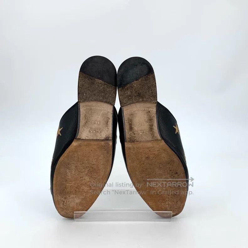 Gucci Gucci Black five-pointed star bee embroidered horse collar Size US 10.5 / IT 40.5 - 5 Thumbnail