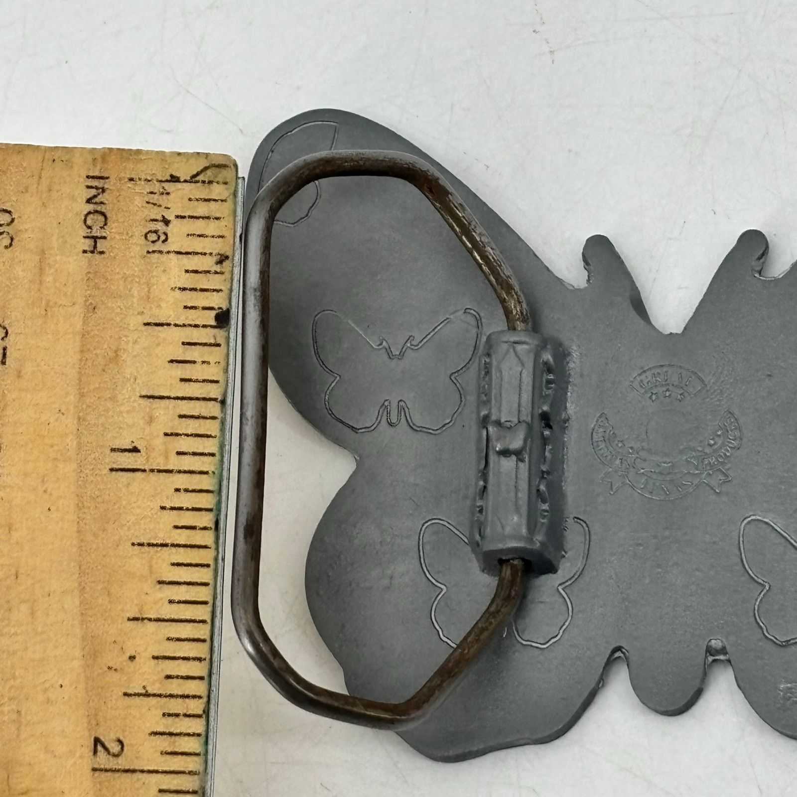 Vintage Butterfly Belt Buckle Pewter Women's Boho Western Festival Size ONE SIZE - 6 Thumbnail
