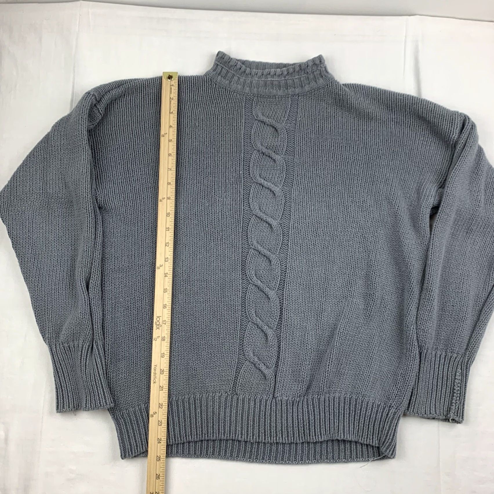 Vintage VINTAGE Emporio Gitano Sweater Male XL Gray Knit Pullover 80s 90s US Texture 90s Mens Pullover Knit Crew Neck Sweatshirt Size US XL / EU 56 / 4 - 4 Thumbnail