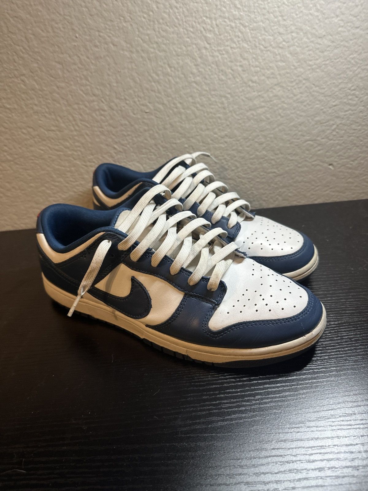 Nike Nike Dunk Low Navy Blue White Size US 10.5 / EU 43-44 - 1 Thumbnail