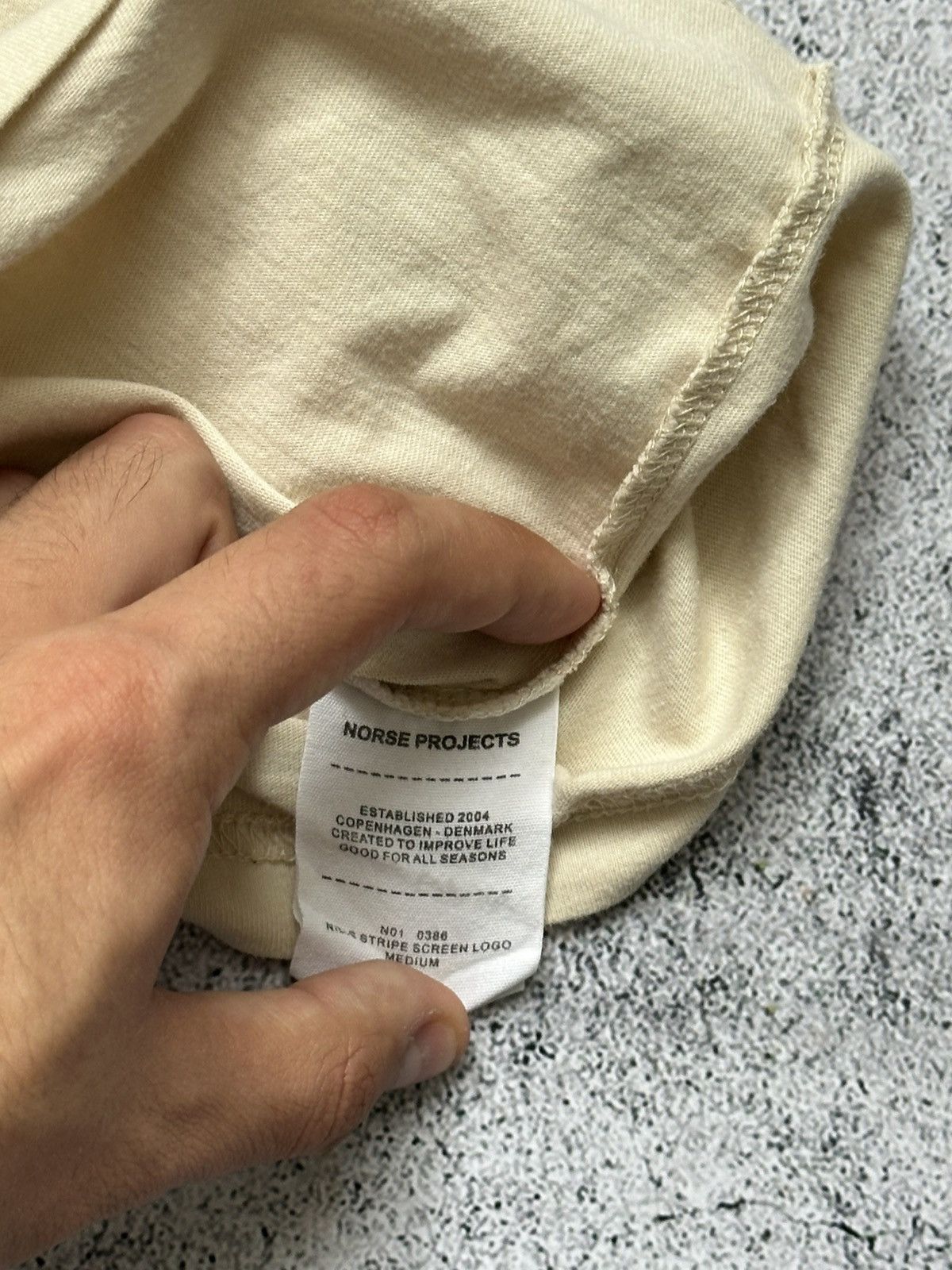 Norse Projects Norse Project Sweater Box Logo Beige Fit Size US M / EU 48-50 / 2 - 7 Thumbnail