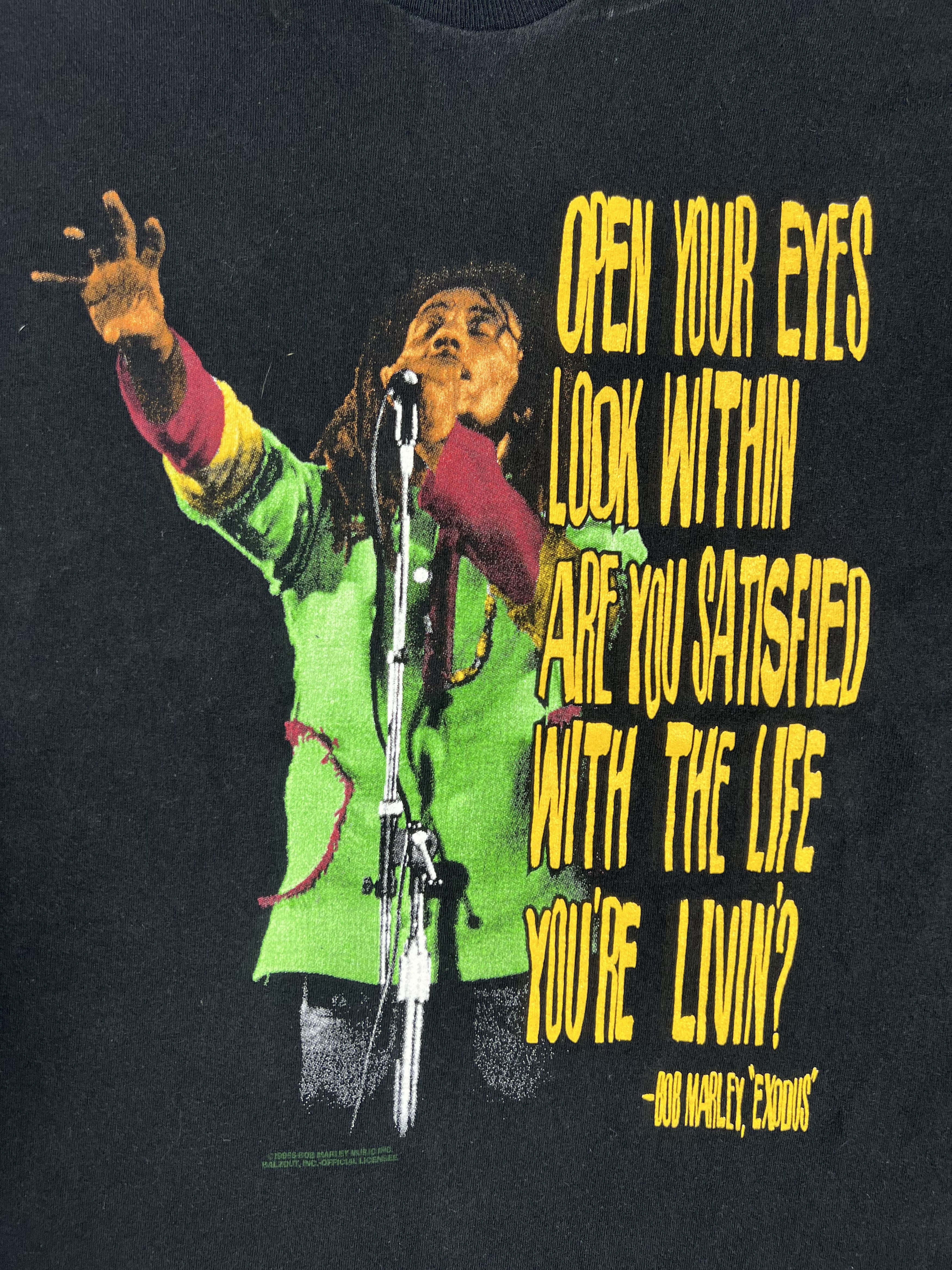Bob Marley Vintage 90s Bob Marley Exodus Quote Lyrics tee GTMD531 Size US L / EU 52-54 / 3 - 2 Thumbnail