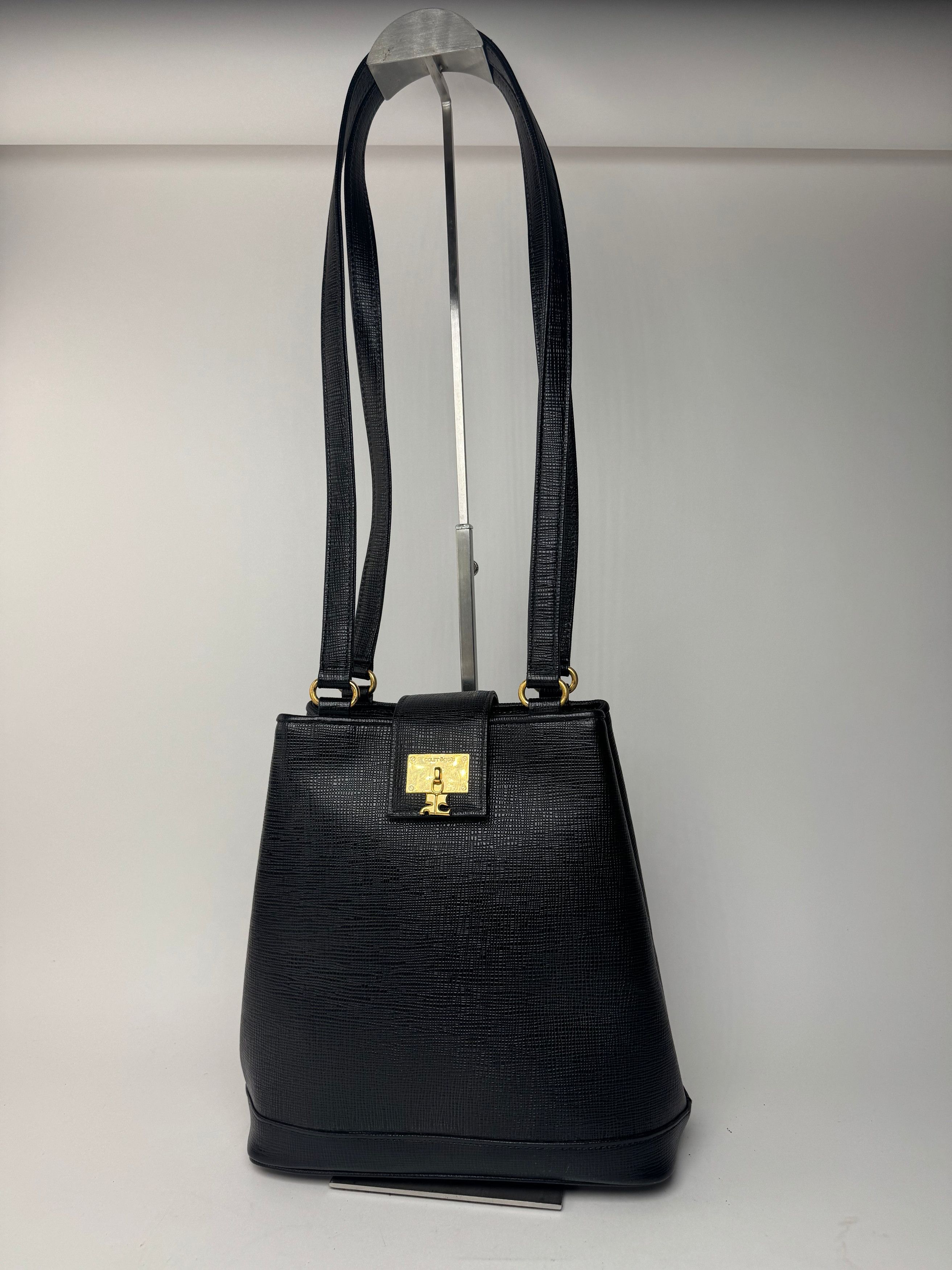Courreges Vintage Paris Leather bag black Size ONE SIZE - 1 Thumbnail