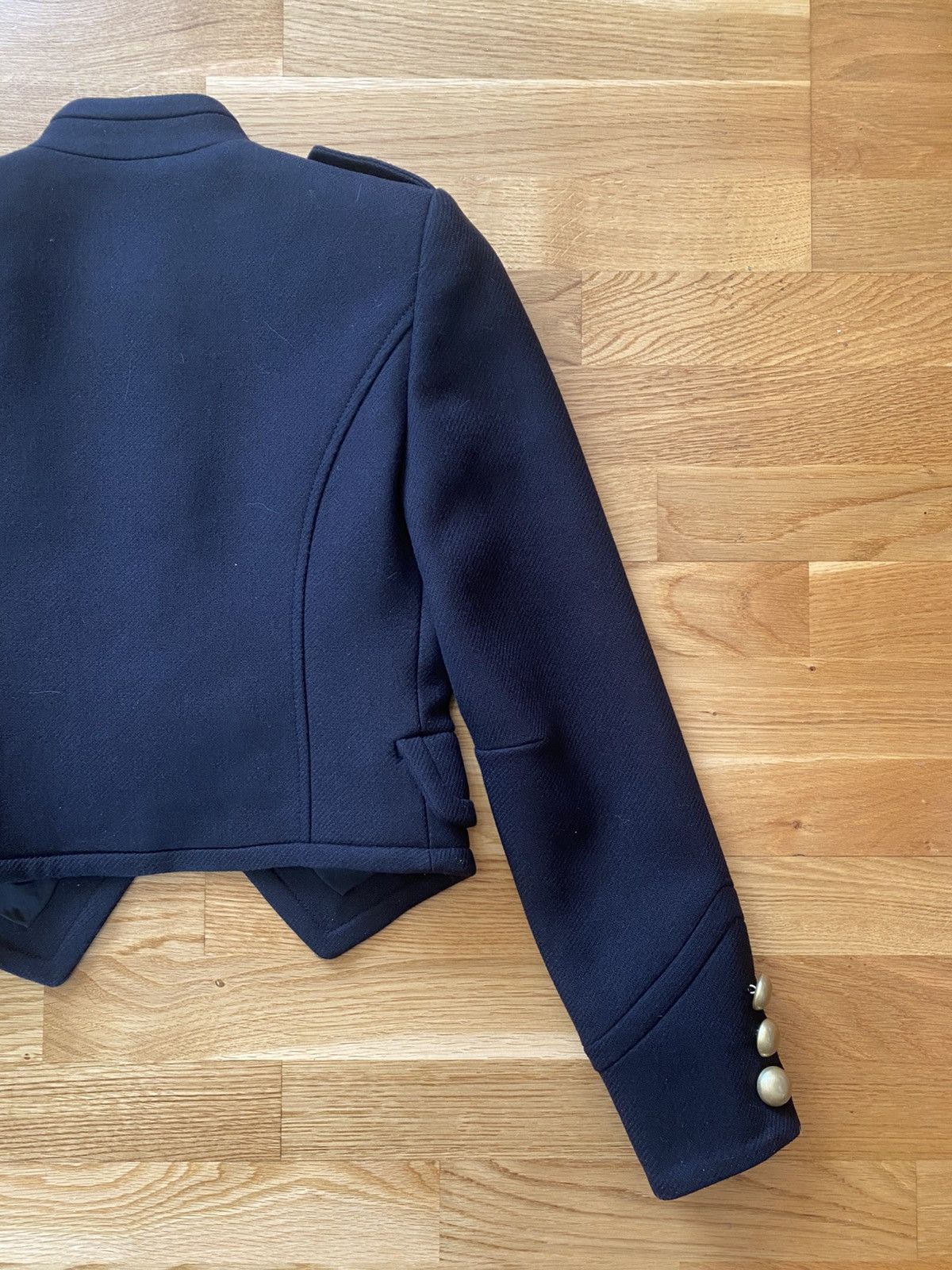 Moschino Moschino Couture Black Wool Military Band Napoleon Jacket Size XS / US 0-2 / IT 36-38 - 8 Thumbnail