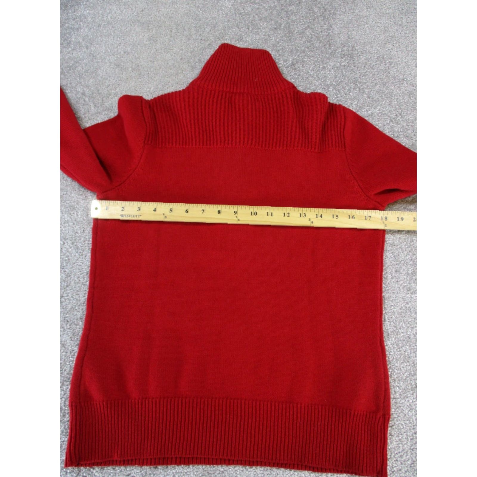 Ralph Lauren VINTAGE Lauren Ralph Lauren Sweater Mens Medium Red Cotton Pullover Long Sleeve Mock Neck Solid Size US M / EU 48-50 / 2 - 7 Thumbnail