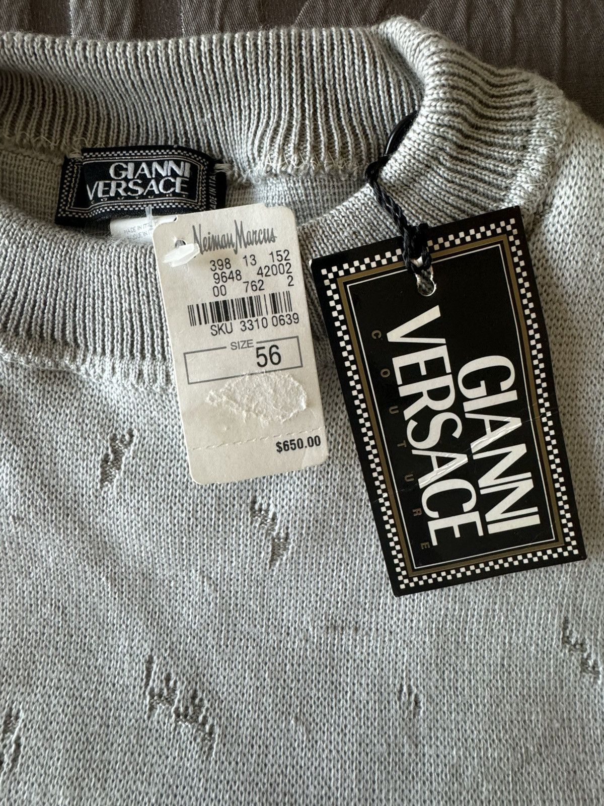 Versace Gray Versace sweater size XL brand new Size US XL / EU 56 / 4 - 3 Thumbnail