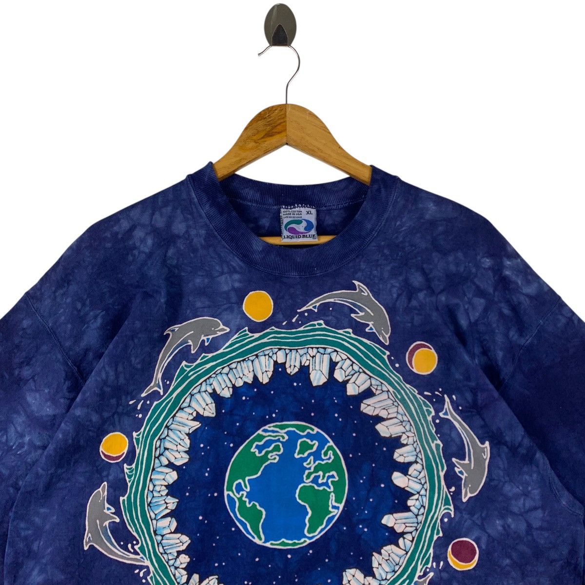 Liquid Blue Vintage 90s LIQUID BLUE Ian bohorquez dolphin tye dey tee Size US XL / EU 56 / 4 - 2 Thumbnail