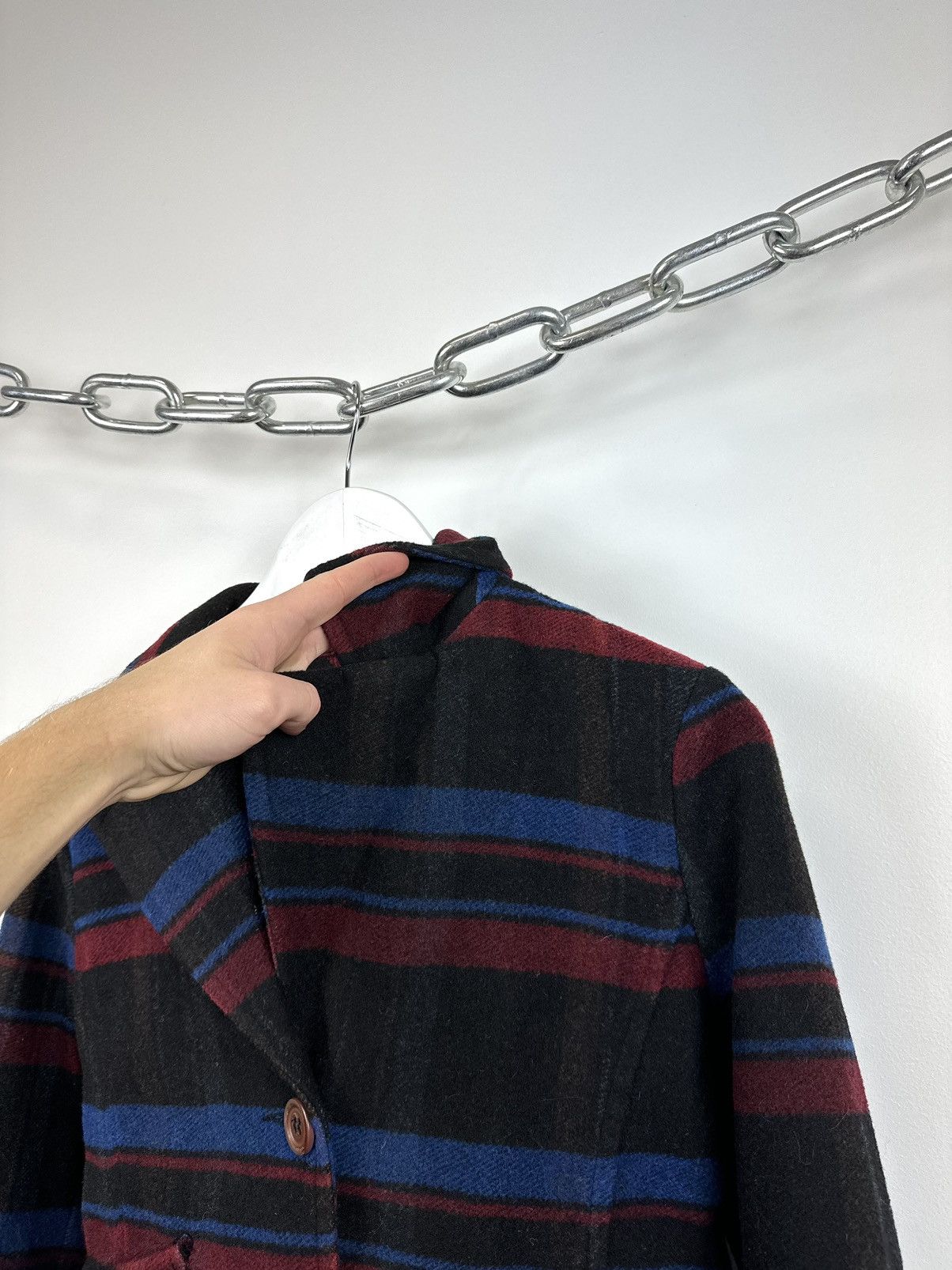 Iceberg Vintage 90s Iceberg Checkered Luxury Designer Blazer Jacket Size M / US 6-8 / IT 42-44 - 6 Thumbnail