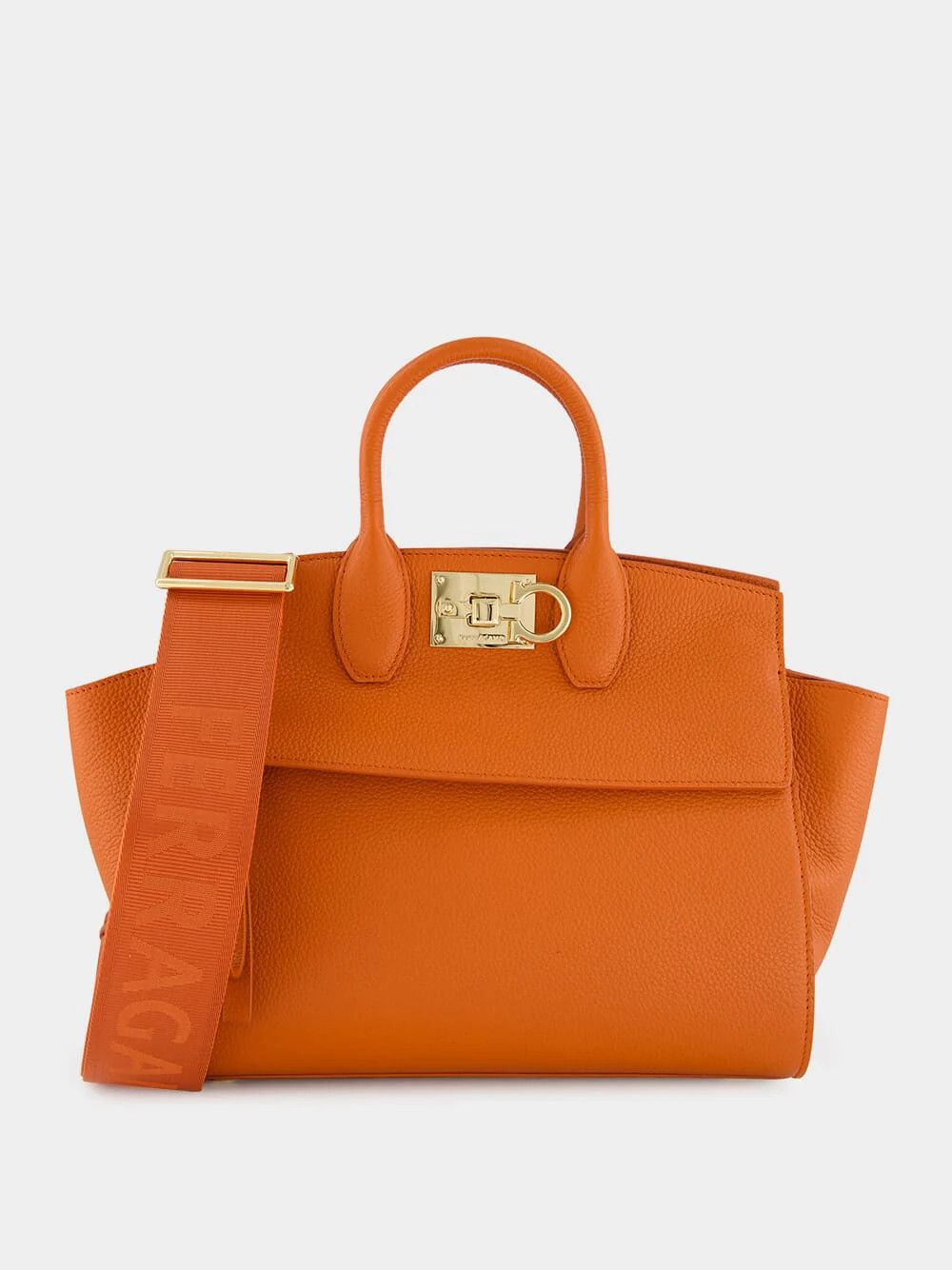 Salvatore Ferragamo o1s1rm0924 Size: OS / Studio Leather Bag in Orange Size ONE SIZE - 1 Thumbnail
