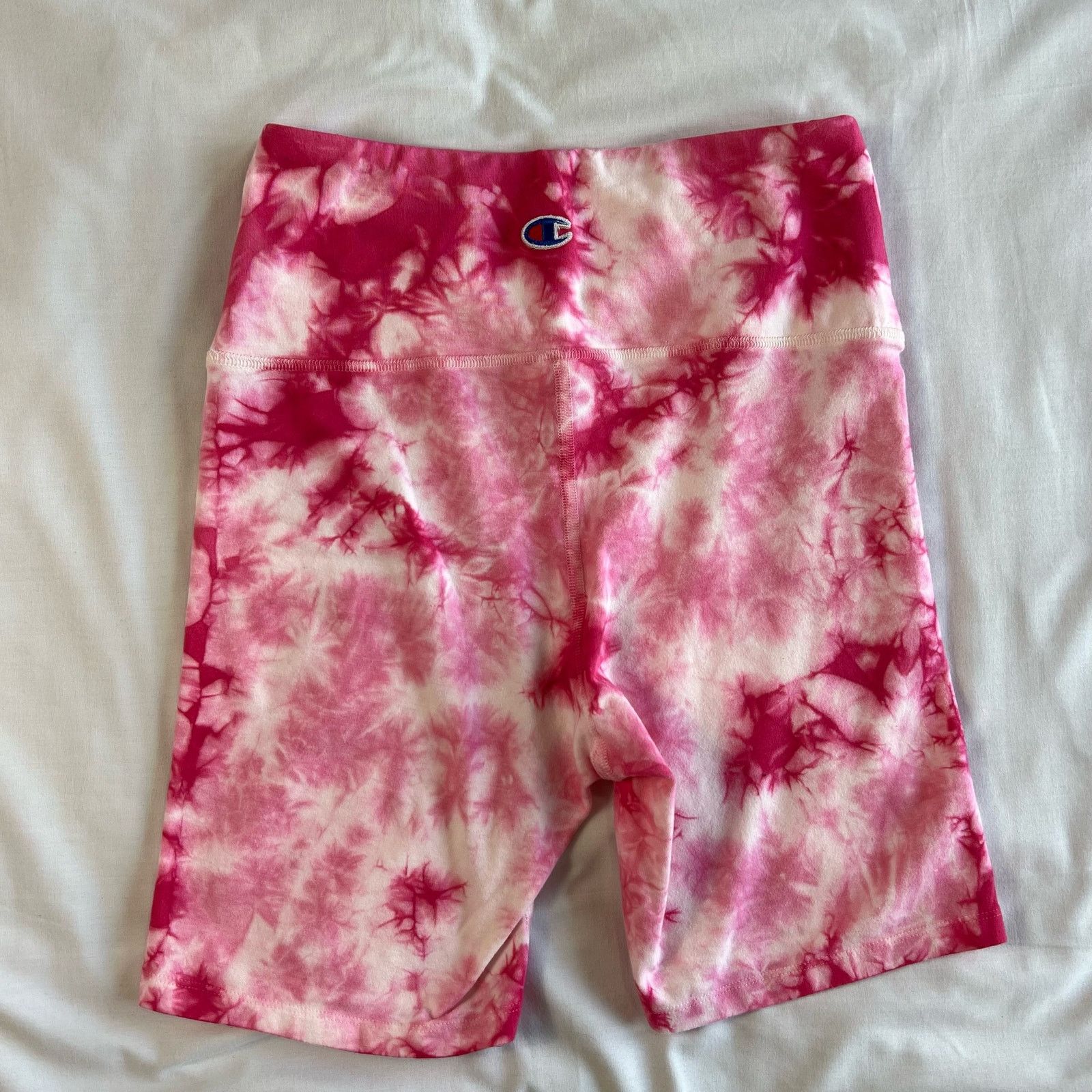 Champion Champion Women's Small Tie-Dye Pink Biker Shorts 7" Inseam Size 25" / US 0 / IT 36 - 3 Thumbnail