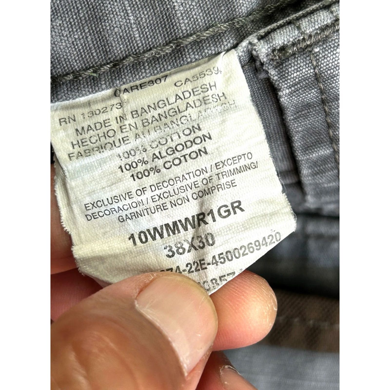 Wrangler Wrangler Workwear Pants Gray 38 x 30 Cargo Carpenter Real Distressed Thick Size US 38 / EU 54 - 3 Thumbnail
