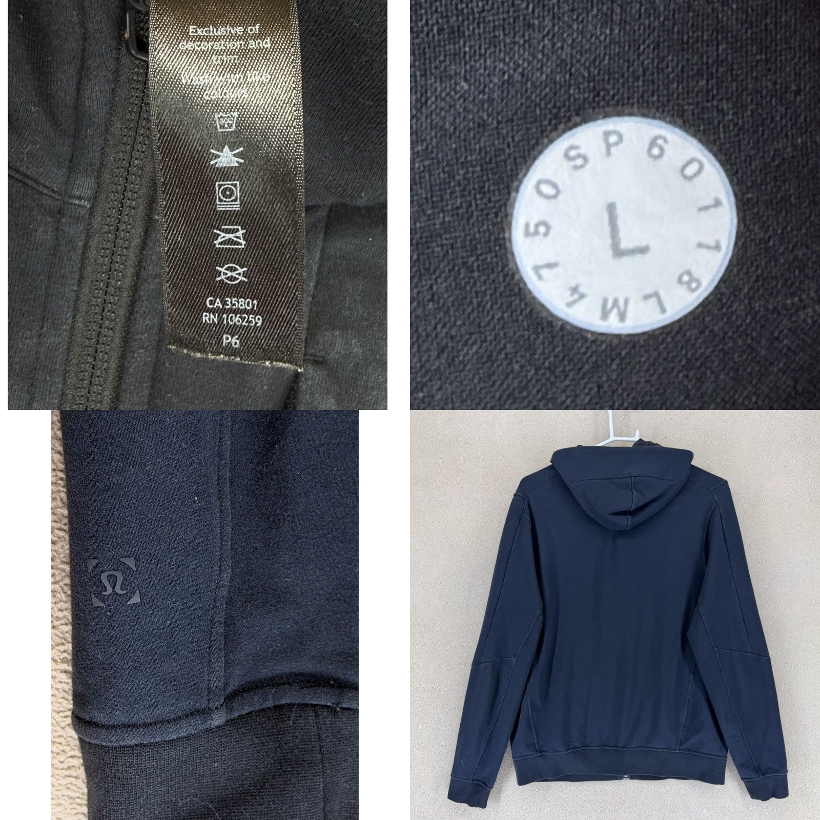 Lululemon Lululemon Mens Full Zip Hoodie City Black Athletic Activewear Jacket Size US L / EU 52-54 / 3 - 8 Thumbnail
