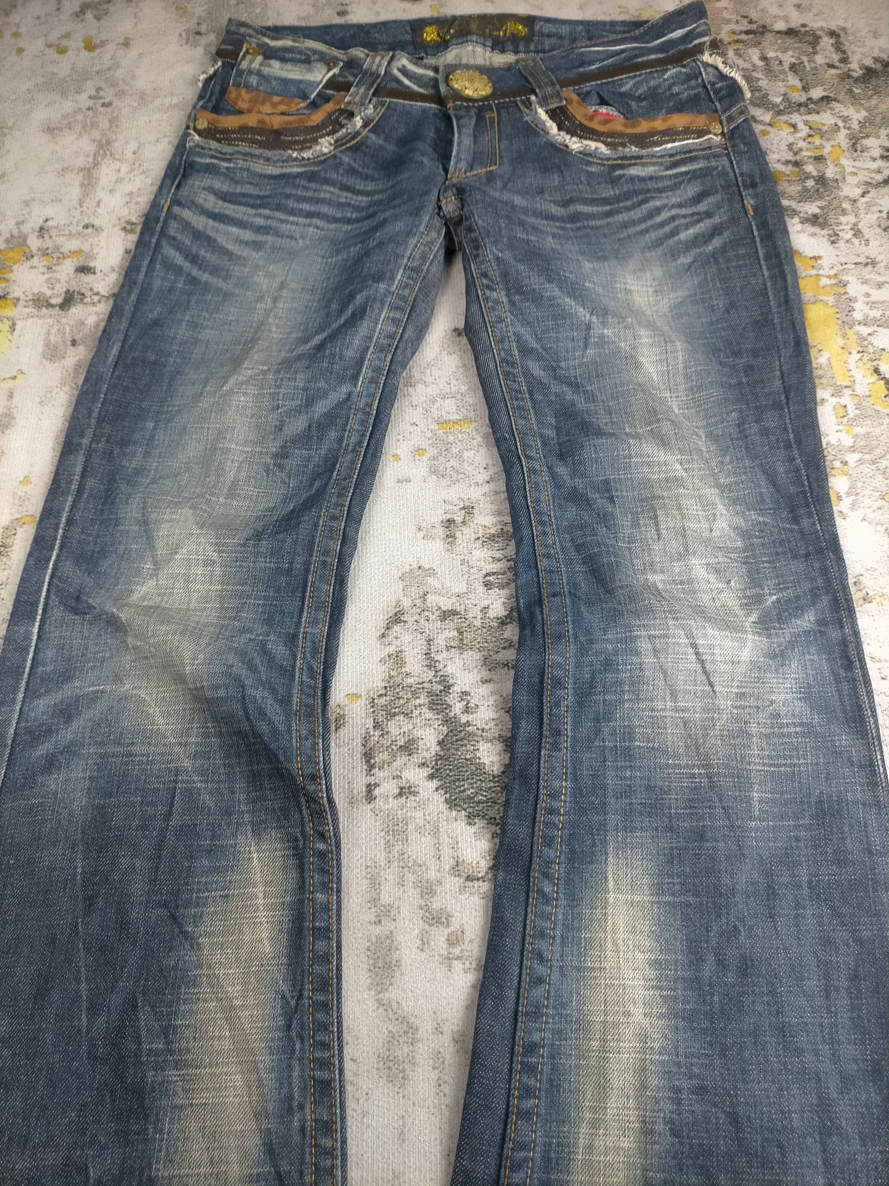 Tornado Mart Vintage Red Pepper Flared Mudwash Jeans Size US 29 - 4 Thumbnail