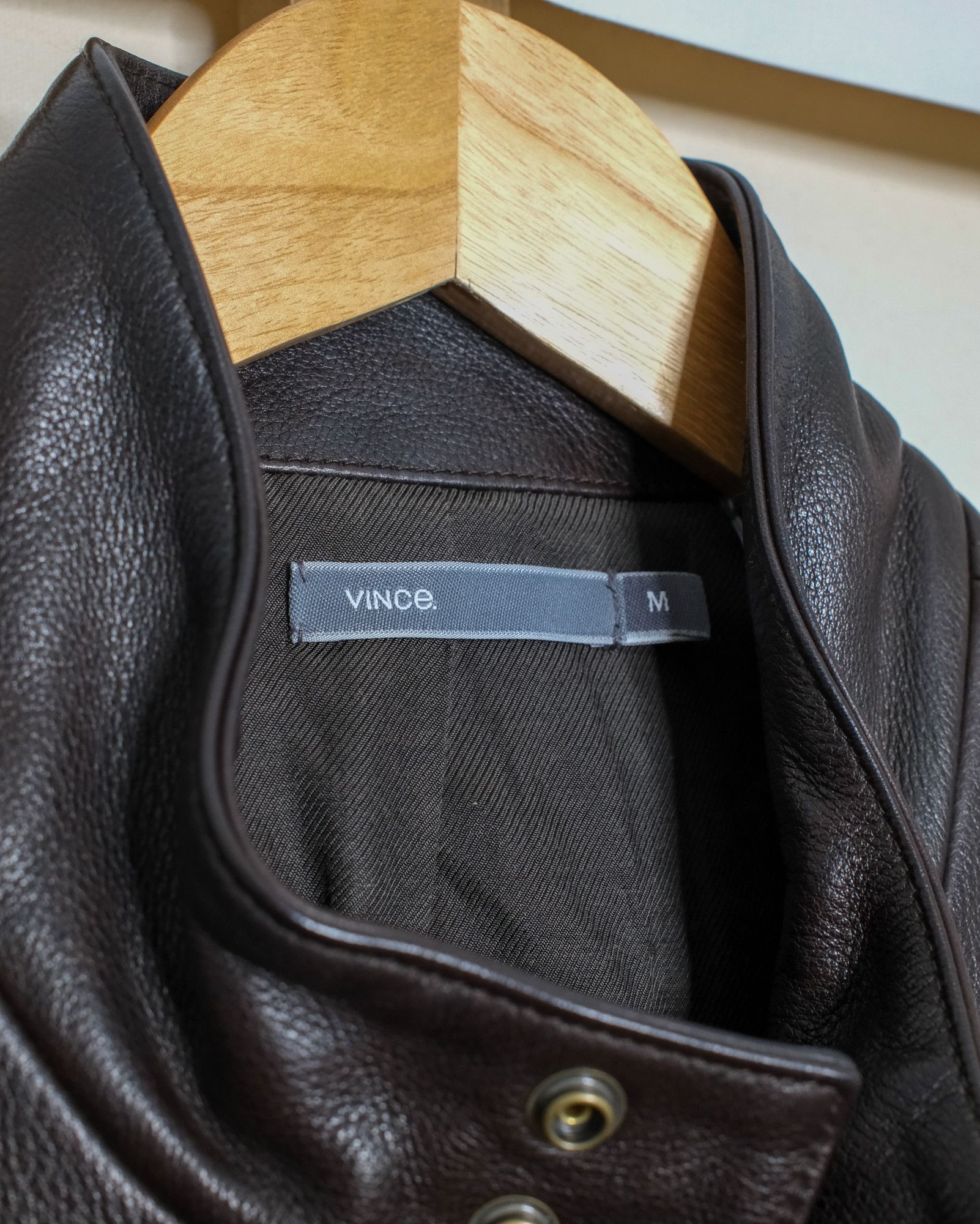 Vince Brown Leather Cafe Racer Jacket Size US M / EU 48-50 / 2 - 4 Thumbnail