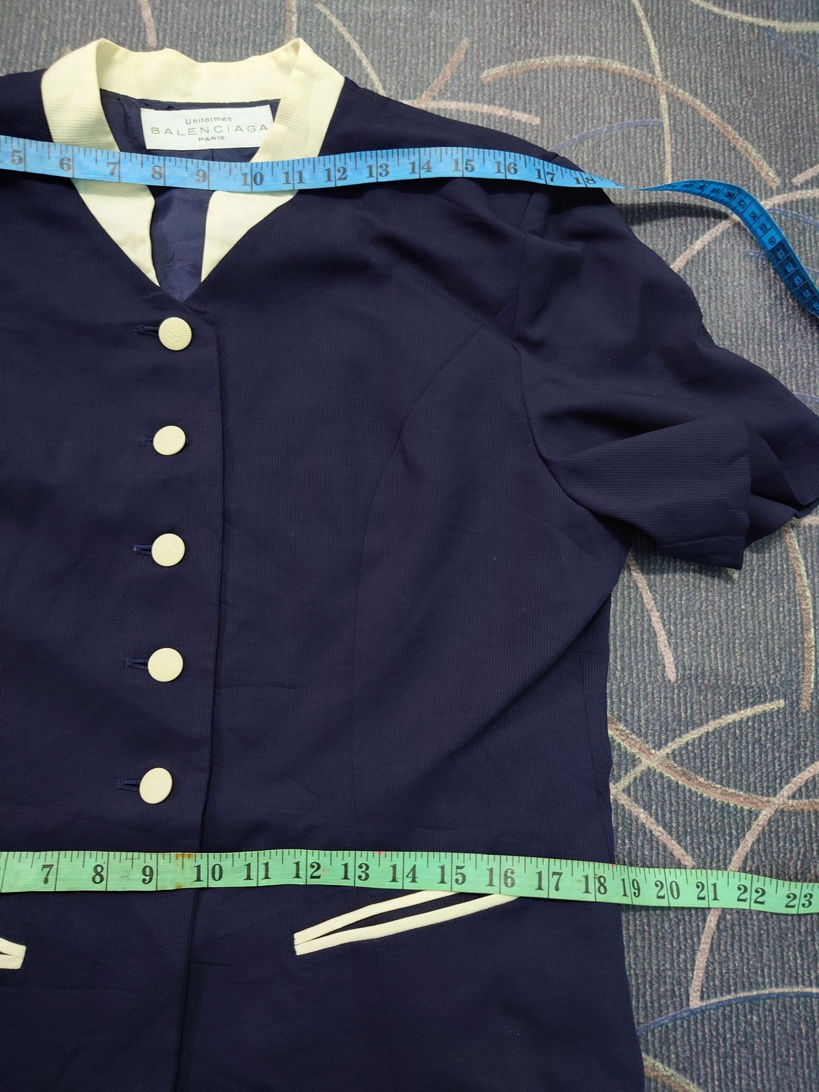 Balenciaga Vintage Balenciaga Uniformes Wool Blend Top Size L / US 10 / IT 46 - 9 Thumbnail