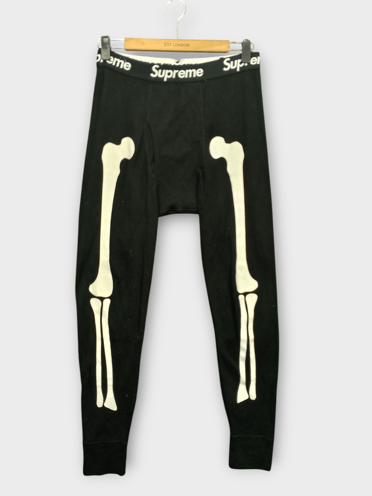 Hanes × Supreme Supreme x Hanes Skeleton Thermal Pants in Black Size US 34 / EU 50 - 1 Thumbnail