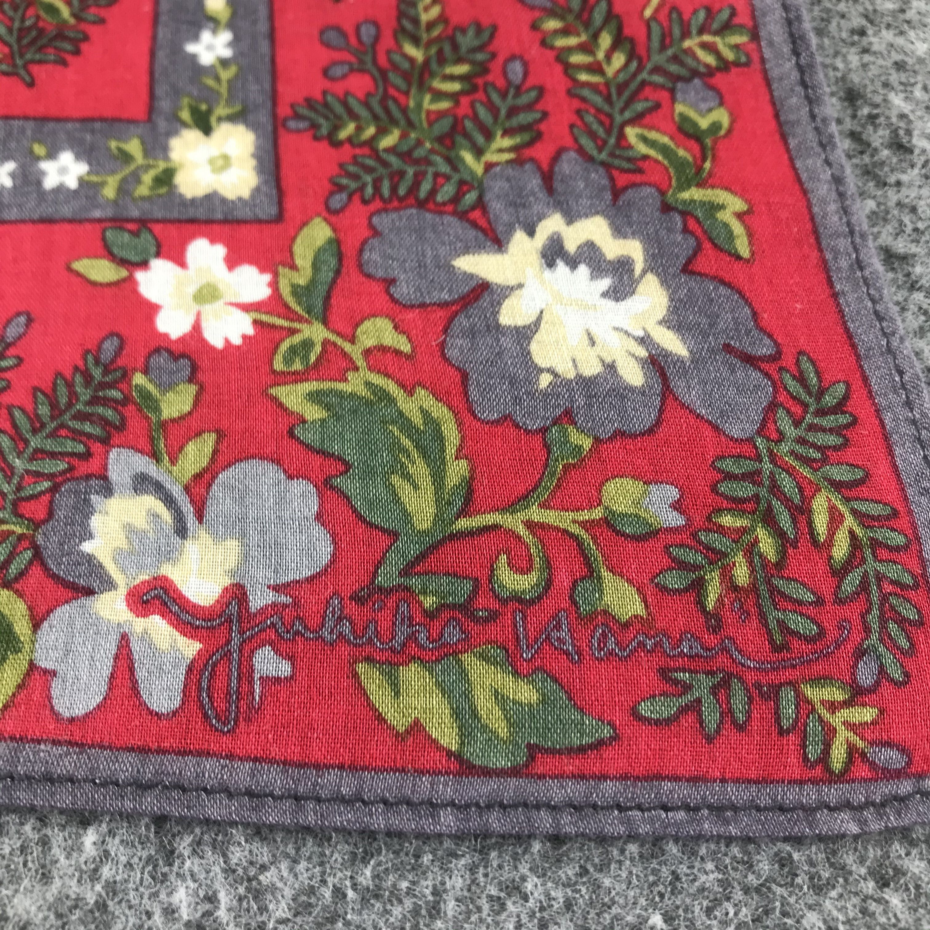 Japanese Brand Yukiko Hanai Floral Handkerchief Neckerchief Bandana H108 Size ONE SIZE - 4 Thumbnail