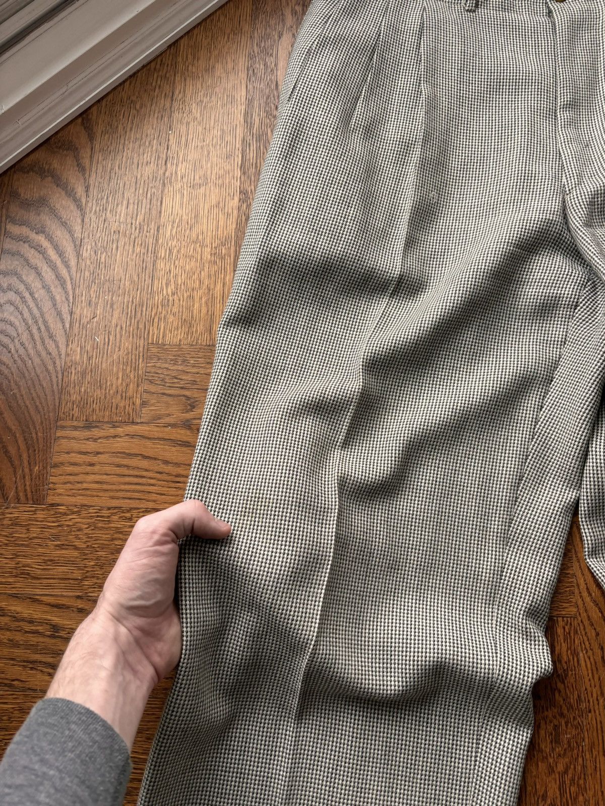 Gianfranco Ferre × Vintage Vintage Gianfranco Ferre Suit Houndstooth Two Piece Wool 54R Size 54R - 14 Thumbnail