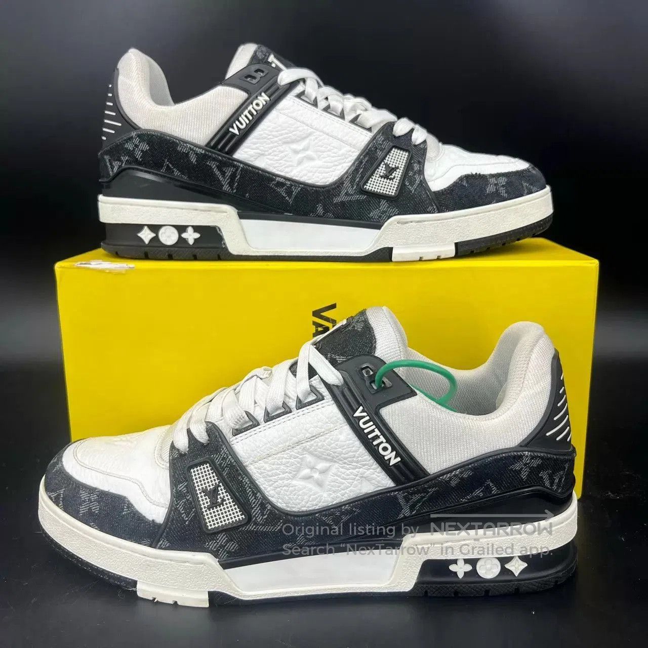 Louis Vuitton Black and White Low. Size US 7.5 / EU 40-41 - 2 Thumbnail