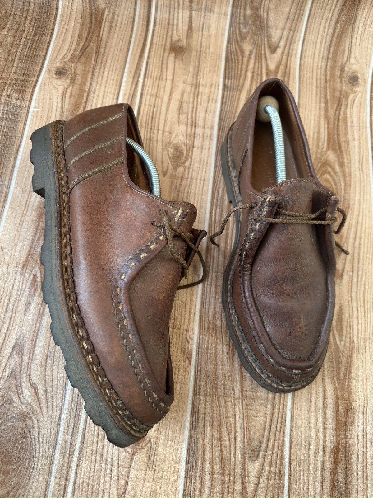 Paraboot Paraboot Michael Marche Vintage Ebony Moc Leather Derbies Size US 14 / EU 47 - 10 Thumbnail