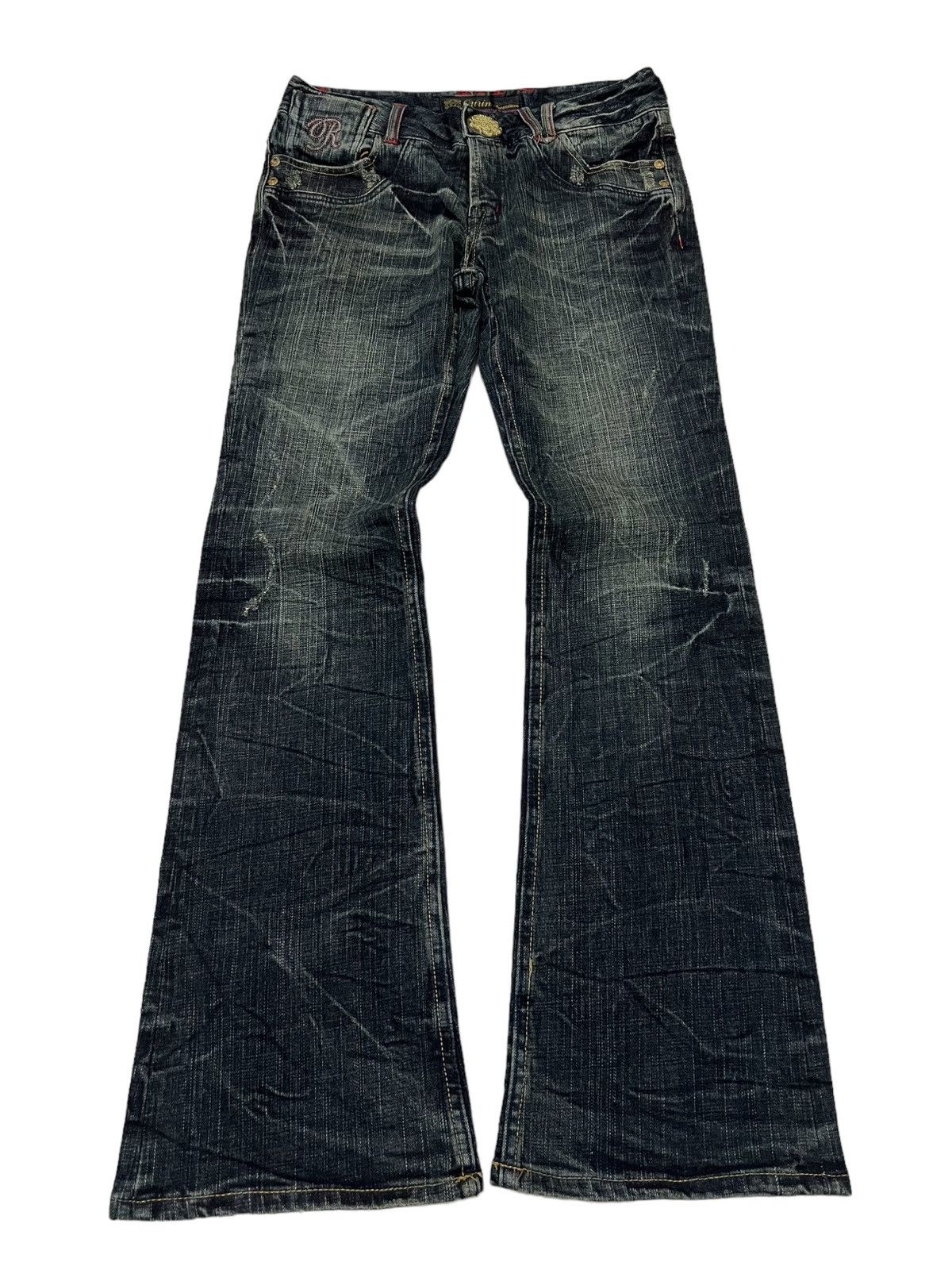If Six Was Nine × Japanese Brand × Le Grande Bleu (L.G.B.) Oririn buckle flared denim pants Size US 29 - 1 Thumbnail