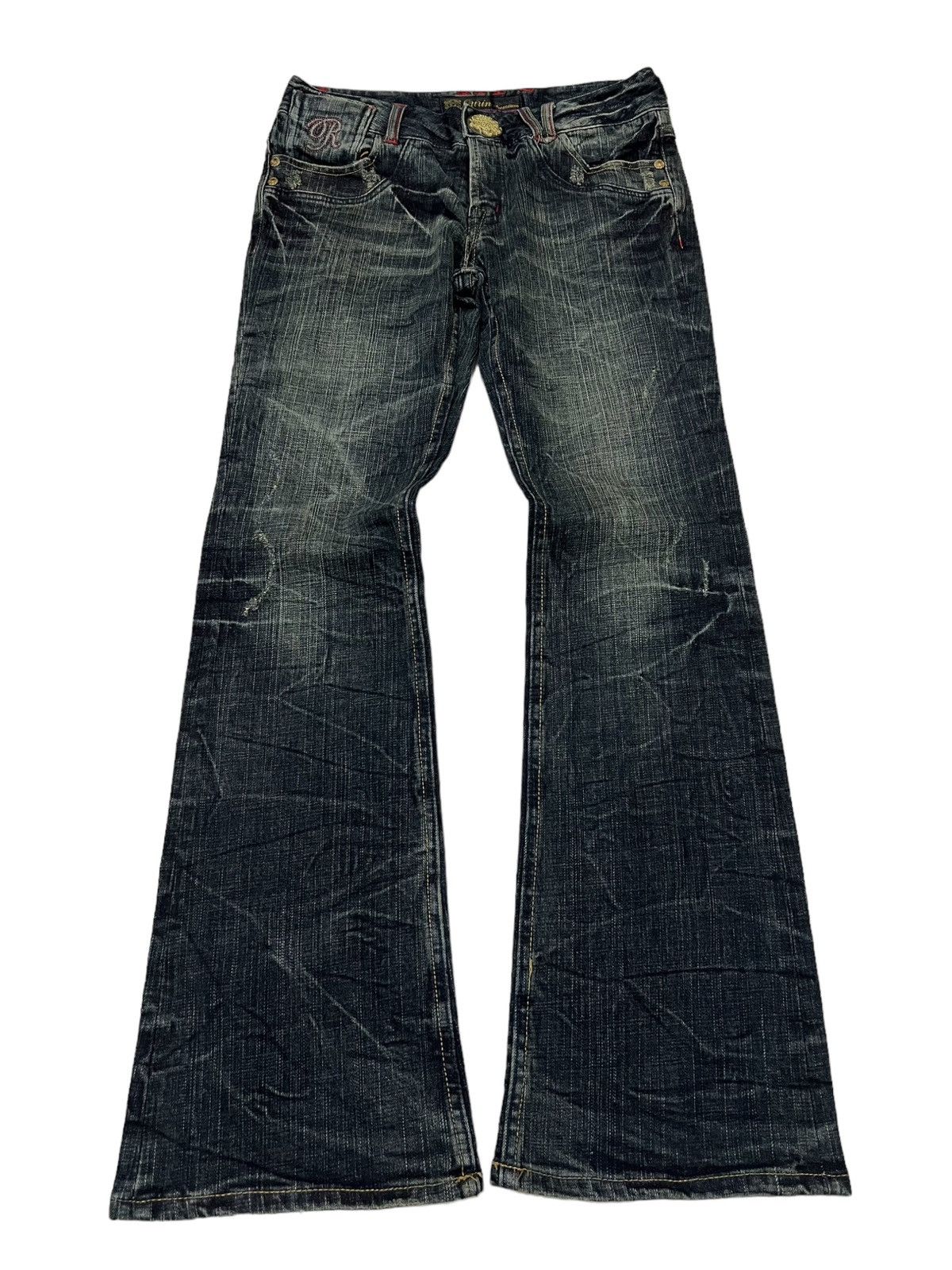 If Six Was Nine Oririn buckle flared denim pants | Grailed