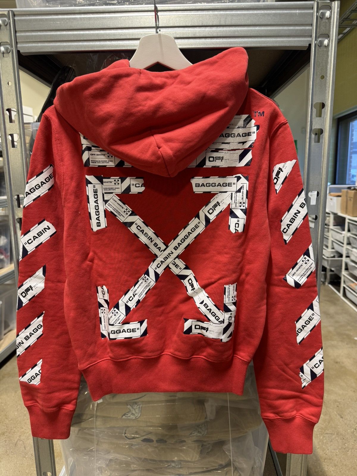 Off-White Off White Airport Taped Hoodie | Grailed