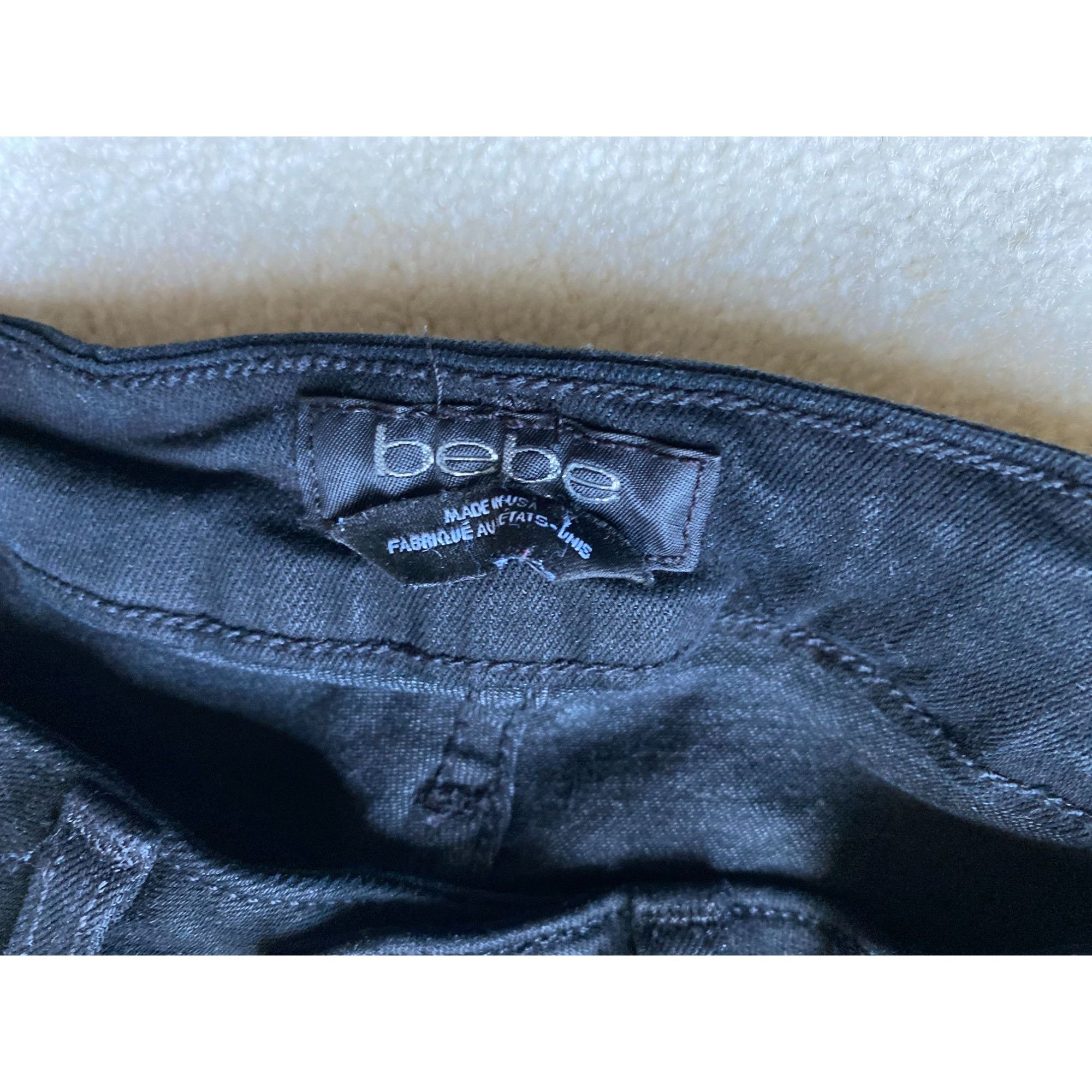 Bebe Bebe Side Zipper Skinny Jeans black sz 25 Size 25" / US 0 / IT 36 - 2 Thumbnail