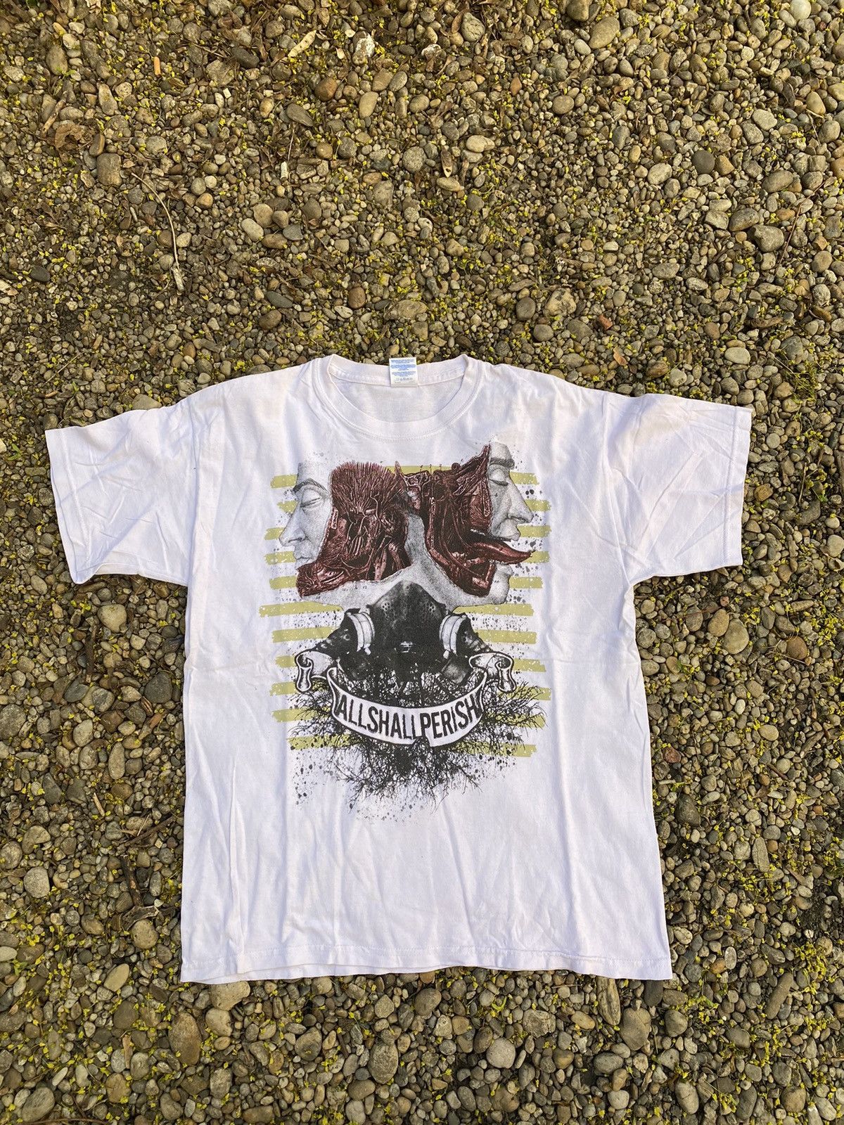 Band Tees × Vintage All Shall Perish Rock 00s Promo T-Shirt Size US L / EU 52-54 / 3 - 1 Thumbnail