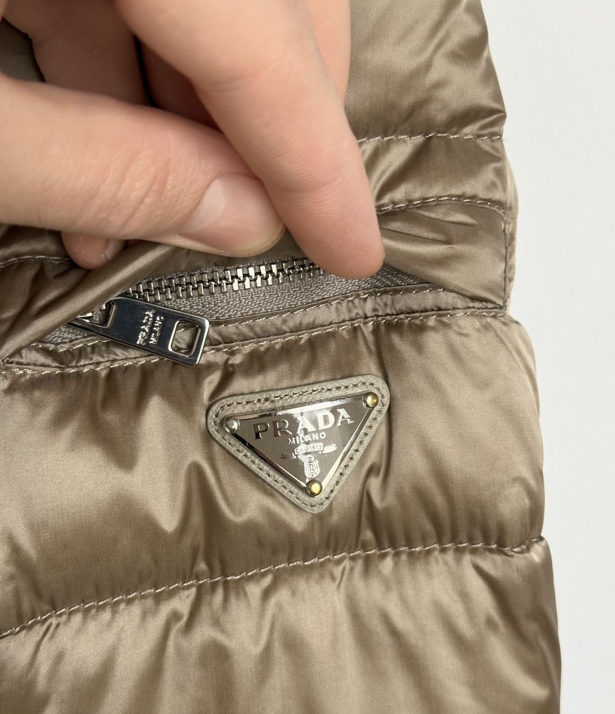 Prada Prada Women’s Down Jacket – Size 38 IT - Beige / Cream Size XS / US 0-2 / IT 36-38 - 6 Thumbnail