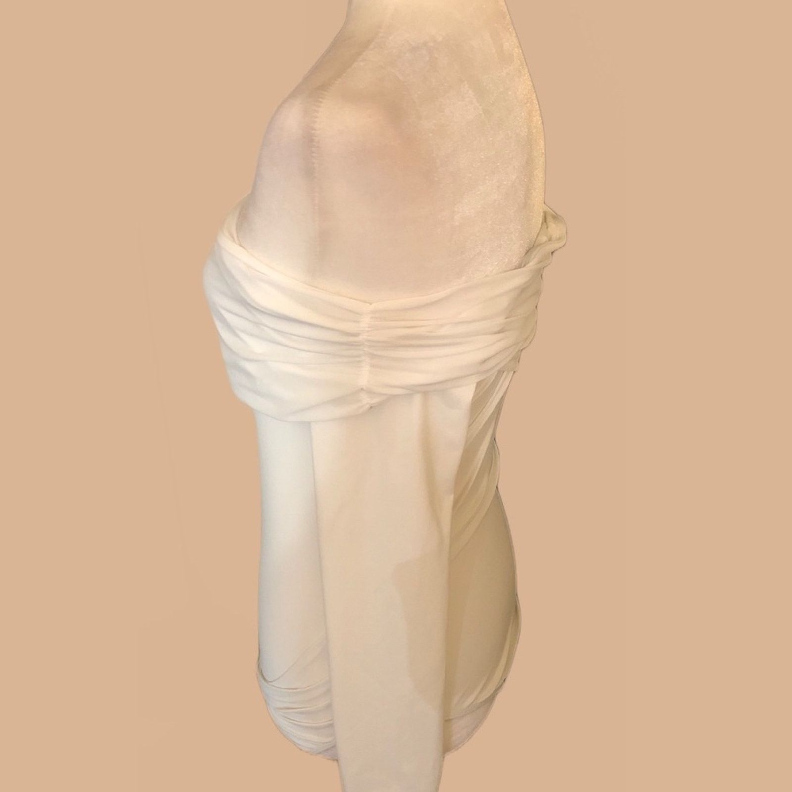 Shein SHEIN • White One-Shoulder Bodysuit • S Size S / US 4 / IT 40 - 3 Thumbnail