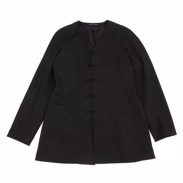 Yohji Yamamoto Yohji Yamamoto 2014 SS Chinese style buttoned collarless w Size US XL / EU 56 / 4 - 1 Thumbnail