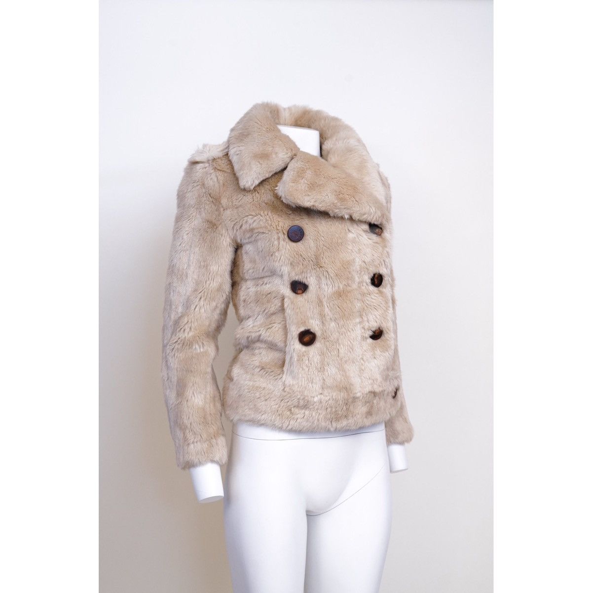 Gucci Gucci by Tom Ford 1996 Blonde Faux Fur Jacket Size XS / US 0-2 / IT 36-38 - 3 Thumbnail