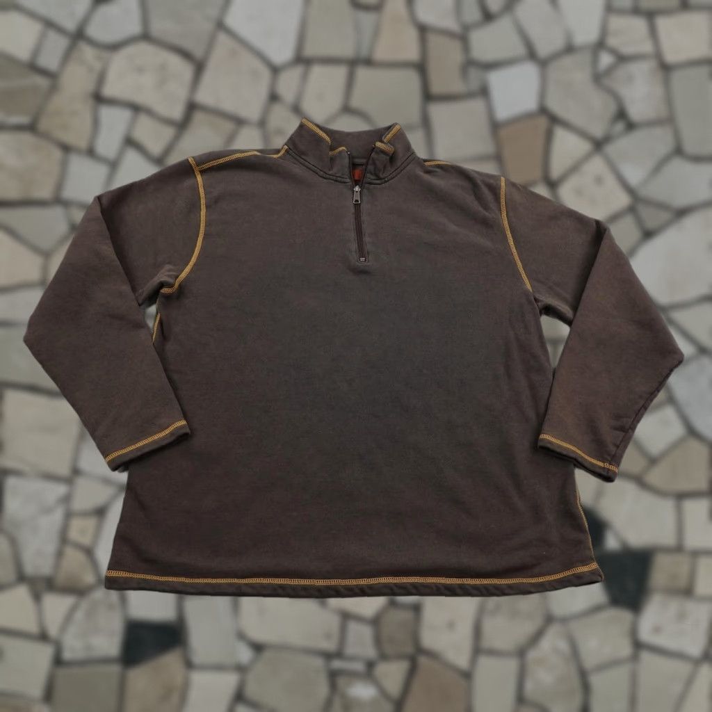 Orvis Orvis Sweater Mens Large Brown 1/4 Zip Pullover Knit Outdoors Fishing Hiking Size US L / EU 52-54 / 3 - 1 Thumbnail