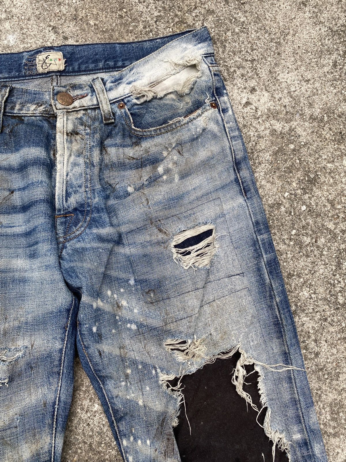 Energie Energie Italy Green Selvedge Distressed Denim Size US 32 / EU 48 - 9 Thumbnail