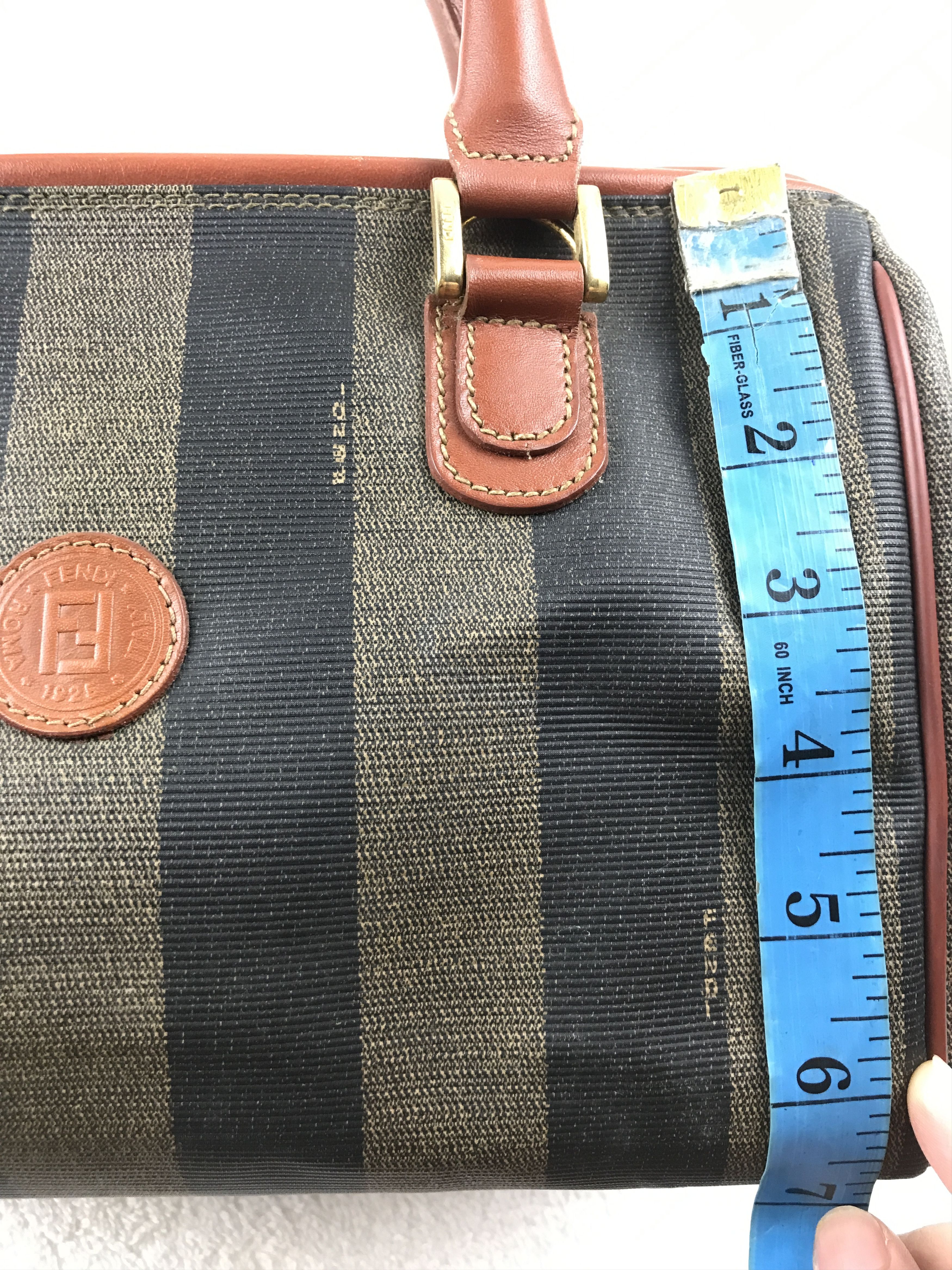 Fendi × Vintage Vintage Fendi Pequin Stripe Boston Bag Size ONE SIZE - 6 Thumbnail